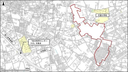 三室南宿地区　区画整理区域図