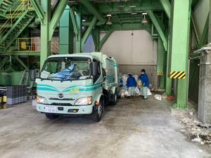 輪島・穴水クリーンセンターでの作業の様子