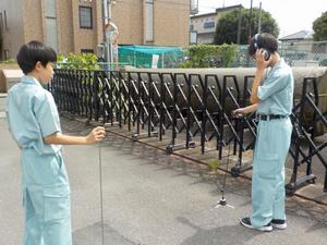 漏水探知機での漏水検査