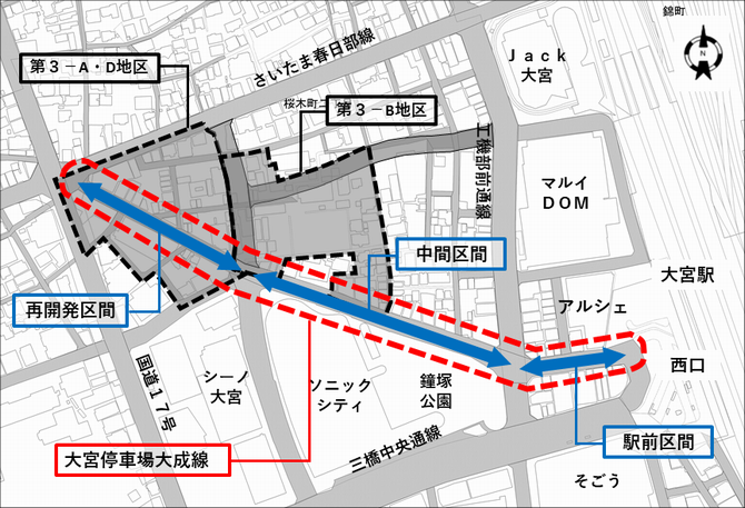 大宮停車場大成線区間図