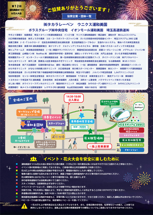 浦和美園まつり&花火大会チラシ裏面