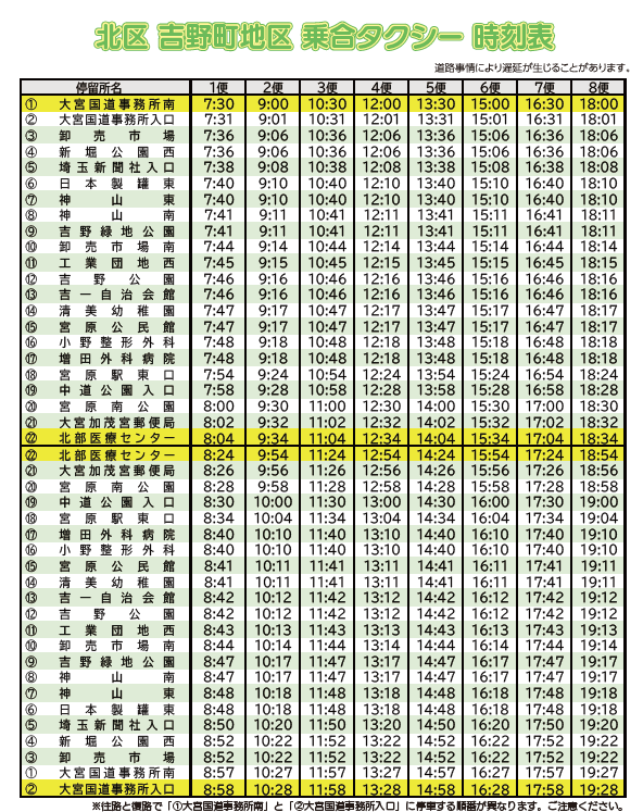時刻表(2025.4～)