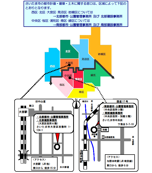 建設事務所　案内図