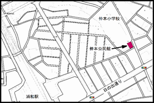 仲本公民館の地図