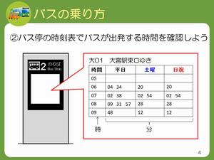 バスの乗り方の説明スライド