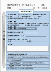 さいたま市マイ・タイムライン（表面）