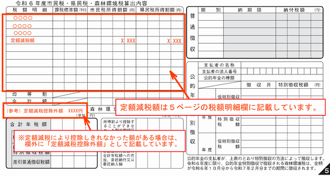 納税通知（定額減税）