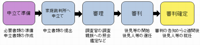 図表 成年後見等の手続きの流れ