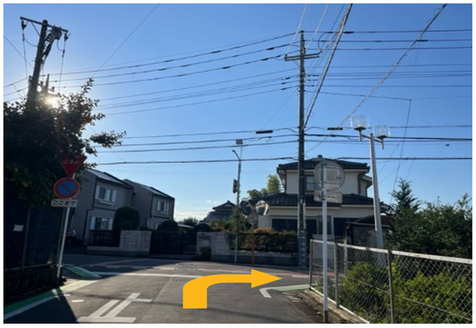 ひまわり学園南側丁字路