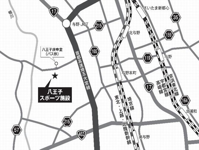 八王子スポーツ施設地図