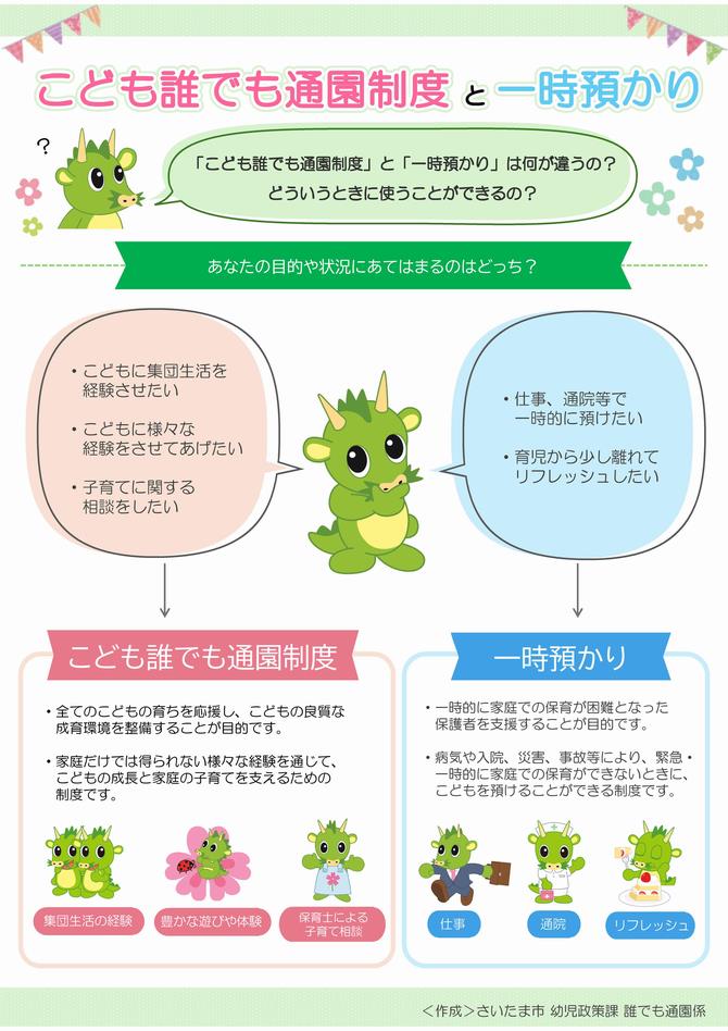 こども誰でも通園制度と一時預かり