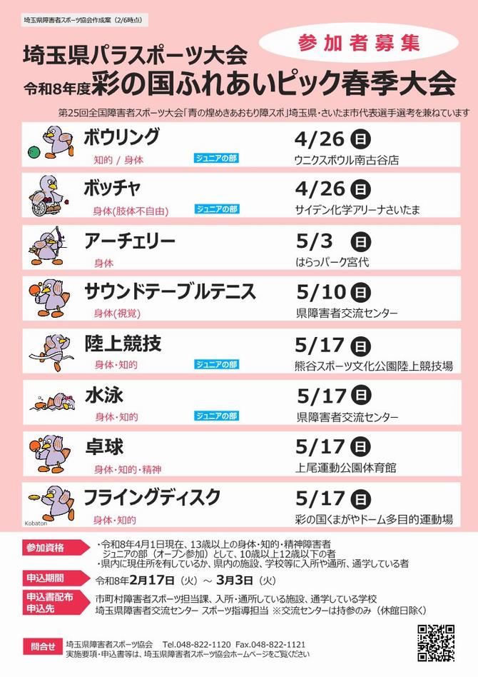 R8彩の国ふれあいピック春季大会チラシ