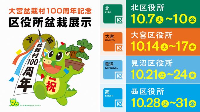 区役所盆栽展示