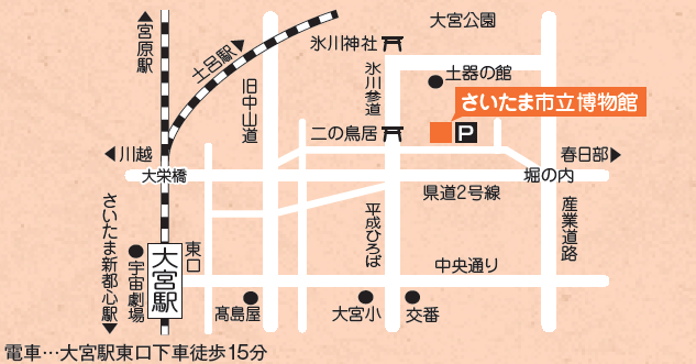 さいたま市立博物館周辺地図