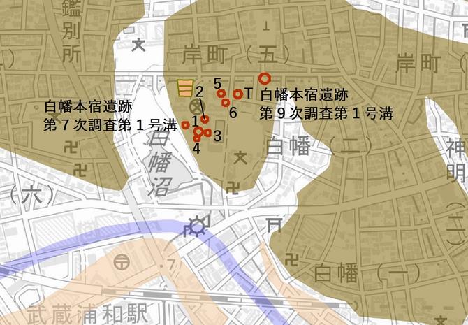 白幡古墳群の地図