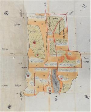 大和田村絵図（江戸時代中期）