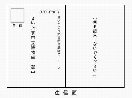 往復はがき往信面
