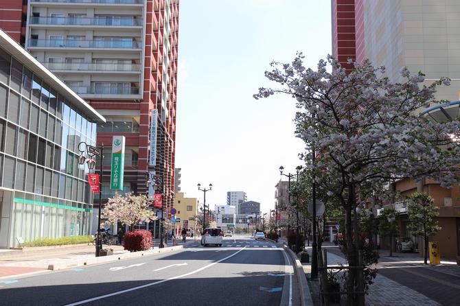 現在の与野駅西口通り