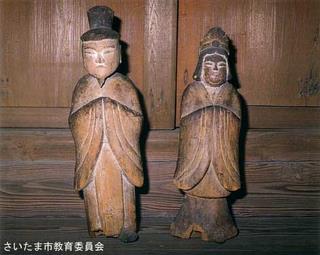 木造男神立像 女神立像