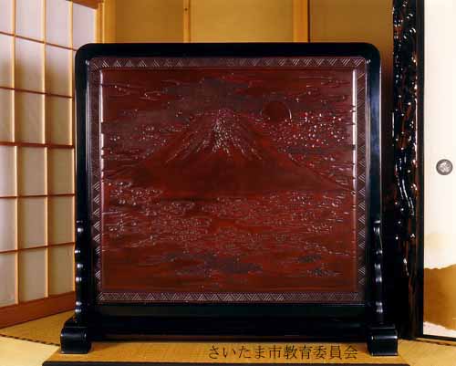 さいたま市／文化財紹介 富士鳳凰様衝立