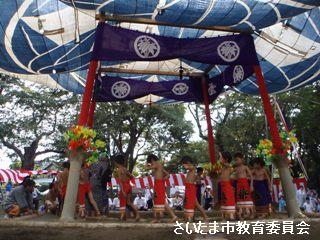 笹久保地区の土俵入りの写真