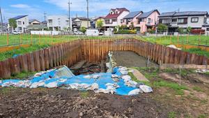 排水後の調査区