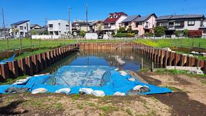 水没保存中の調査区