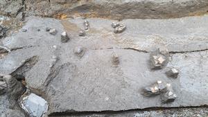 斜面中腹遺物出土状況