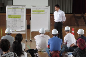 七里小学校 避難場所運営訓練の様子2 