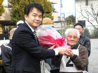 長寿を祝う親睦ゲートボール
