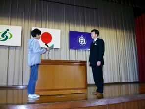 東宮下小 市長への御礼の言葉