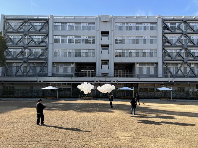 大学内での実験の様子(1)