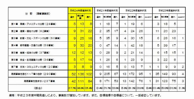 平成24年度実施状況の概要