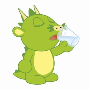 水を飲むヌゥ
