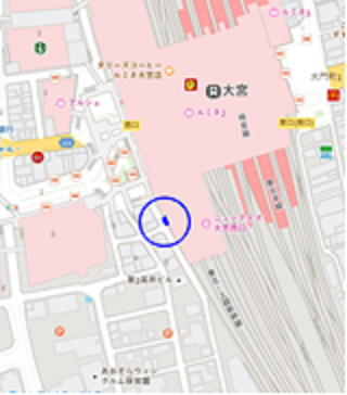 大宮駅西口公衆トイレ案内図
