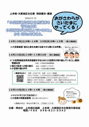 おがさわらがさいたまにやってくる~チラシ