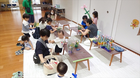 2024年の生け花コーナー