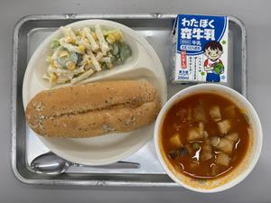 ガーリックフランスパンとブイヤベース