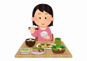 食事をするイラストの画像