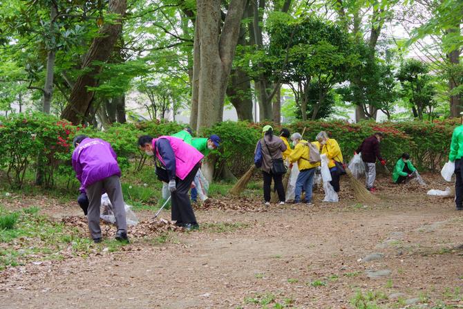 公園清掃様子