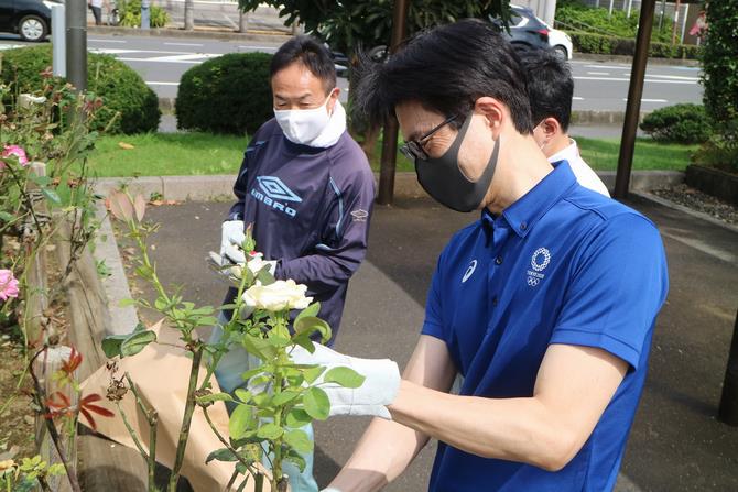 区長と天野課長