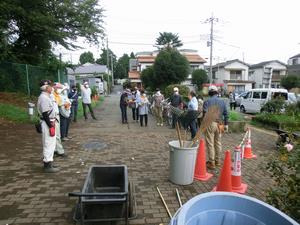 与野公園バラ剪定1
