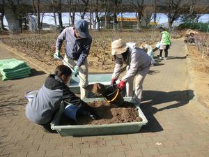 与野公園施肥作業4