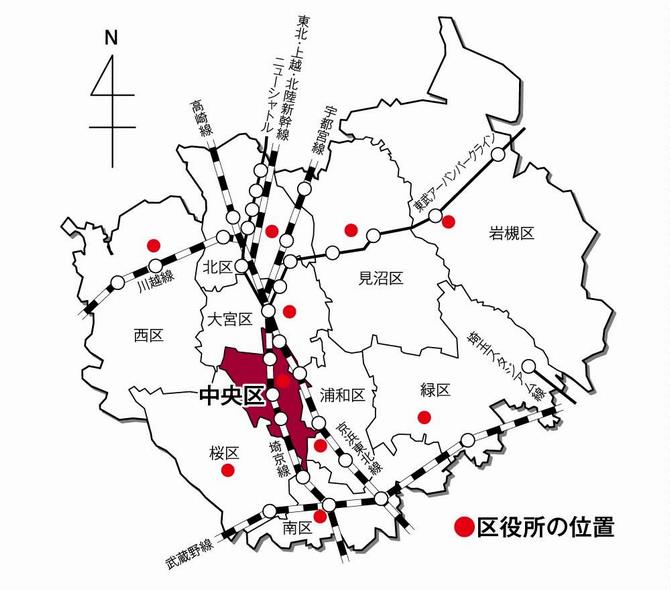 さいたま市区割図