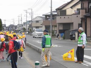 城北小　通学路の安全確認