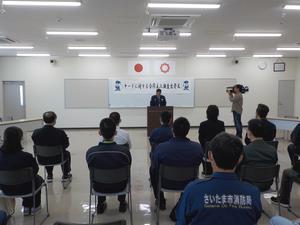 岩槻警察署での出発式
