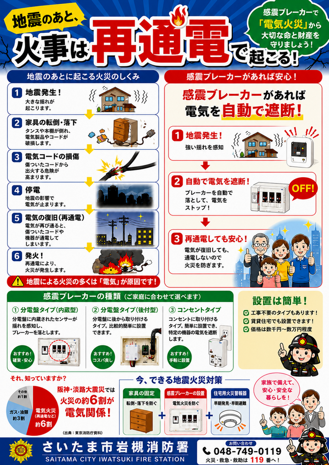感震ブレーカー啓発ポスター
