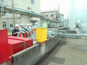 水消火器にて初期消火