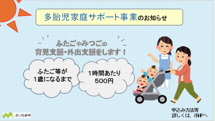 多胎児家庭サポート事業