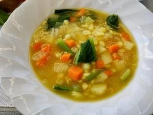 押し麦のスープ
